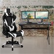 Flash Furniture Gaming Desk and Racing Reclining Chair Set in Black