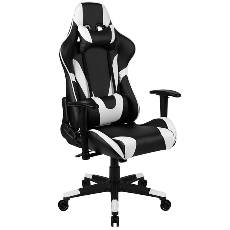 Flash Furniture Gaming Desk and Racing Reclining Chair Set in Black