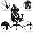 Flash Furniture Gaming Desk and Racing Reclining Chair Set in Black