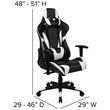 Flash Furniture Gaming Desk and Racing Reclining Chair Set in Black