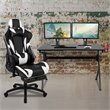 Flash Furniture Gaming Desk and Racing Reclining Chair Set in Black