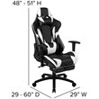 Flash Furniture Gaming Desk and Racing Reclining Chair Set in Black