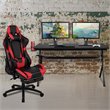 Flash Furniture Gaming Desk and Racing Reclining Chair Set in Black and Red
