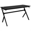 Flash Furniture Gaming Desk and Racing Reclining Chair Set in Black and Red