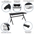 Flash Furniture Gaming Desk and Racing Reclining Chair Set in Black and Red
