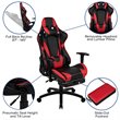 Flash Furniture Gaming Desk and Racing Reclining Chair Set in Black and Red