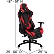 Flash Furniture Gaming Desk and Racing Reclining Chair Set in Black and Red