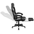 Flash Furniture Gaming Desk and Racing Reclining Chair Set in Black and White