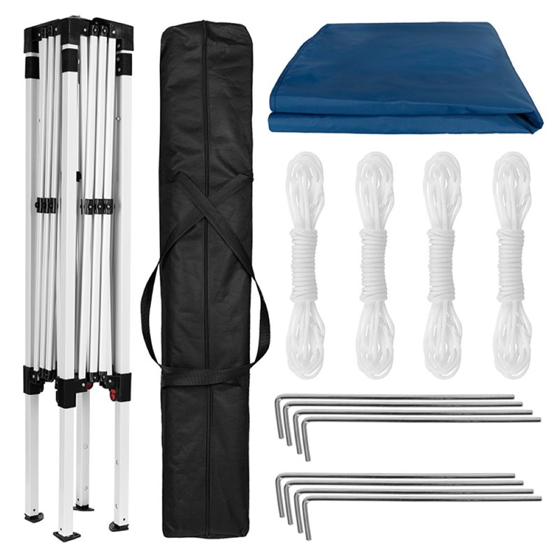 Flash Furniture 8' Square Outdoor Pop Up Canopy Tent with Carry Case in Blue