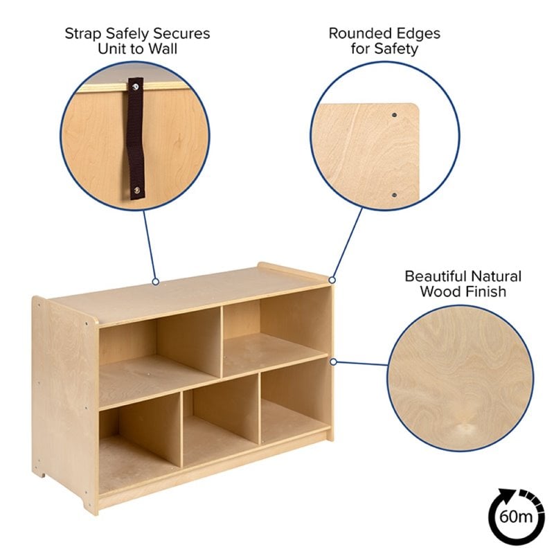 Flash Furniture 5 Cubby 24
