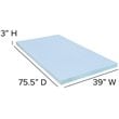 Flash Furniture Capri Comfortable Sleep 3 inch Cooling Gel Mattress Topper -Twin
