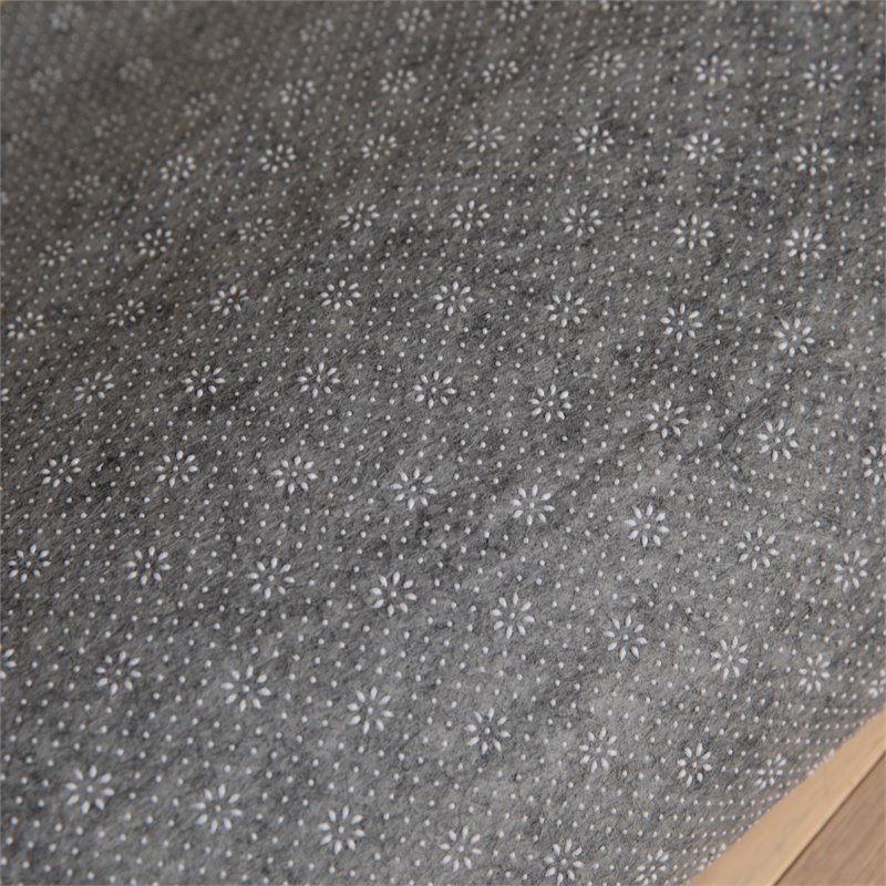 Flash Furniture 5' x 8' Non-Slip Cushion Rug Pad in Gray