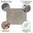 Flash Furniture 8' x 10' Non-Slip Cushion Rug Pad in Gray