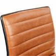 Flash Furniture Faux Leather Low Back Office Swivek Chair in Brown and Black