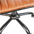 Flash Furniture Faux Leather Low Back Office Swivek Chair in Brown and Black
