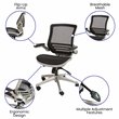 Flash Furniture Mid-Back Mesh Office Swivel Chair in Black and Graphite