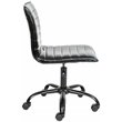 Flash Furniture Faux Leather Low Back Office Swivek Chair in Black
