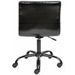 Flash Furniture Faux Leather Low Back Office Swivek Chair in Black