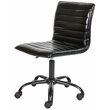 Flash Furniture Faux Leather Low Back Office Swivek Chair in Black