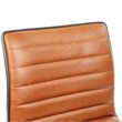 Flash Furniture Faux Leather Low Back Office Swivek Chair in Brown and Chrome