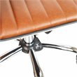 Flash Furniture Faux Leather Low Back Office Swivek Chair in Brown and Chrome