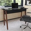 Flash Furniture Wooden Computer Desk in Black and Walnut