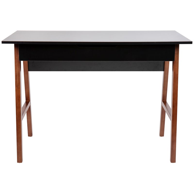Flash Furniture Wooden Computer Desk in Black and Walnut