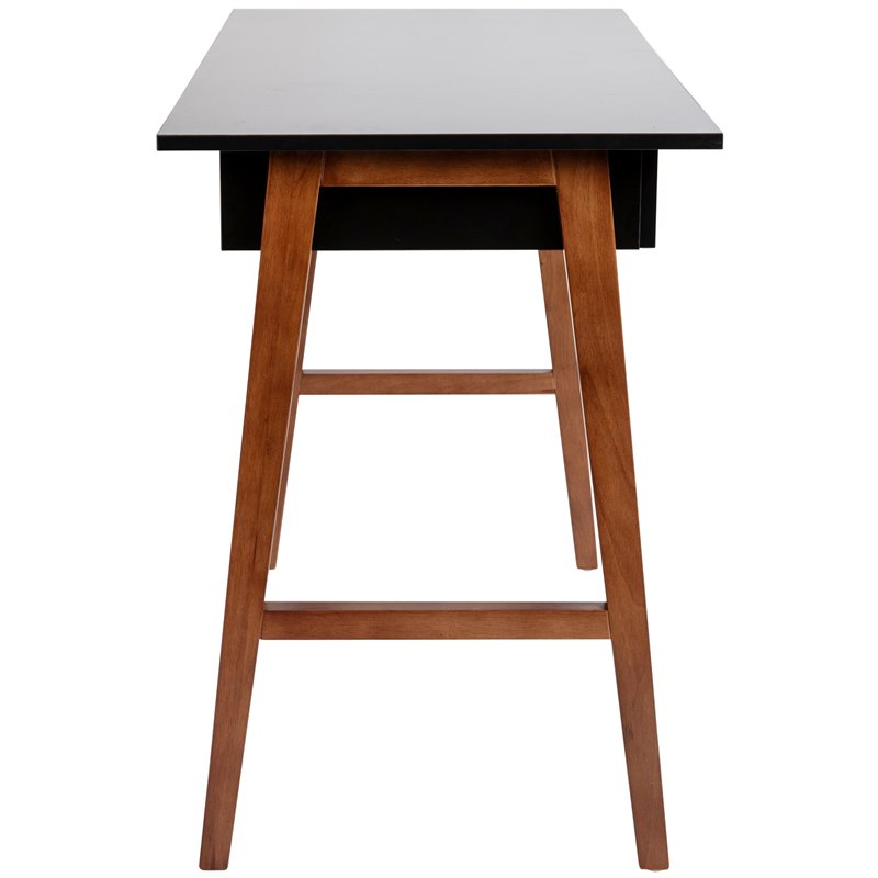 Flash Furniture Wooden Computer Desk in Black and Walnut