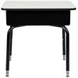 Flash Furniture Open Front Laminate Top Classroom Desk in Gray