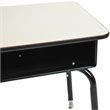 Flash Furniture Open Front Laminate Top Classroom Desk in Gray