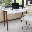 Flash Furniture Wooden Computer Desk in White and Walnut