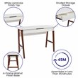 Flash Furniture Wooden Computer Desk in White and Walnut