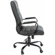 Flash Furniture Leather High Back Office Chair in Black