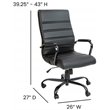 Flash Furniture Leather High Back Office Chair in Black