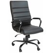 Flash Furniture Leather High Back Office Chair in Black