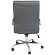 Flash Furniture Leather High Back Office Chair in Gray
