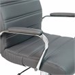 Flash Furniture Leather High Back Office Chair in Gray