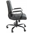 Flash Furniture Leather Mid-Back Office Swivel Chair in Black