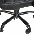 Flash Furniture Leather Mid-Back Office Swivel Chair in Black