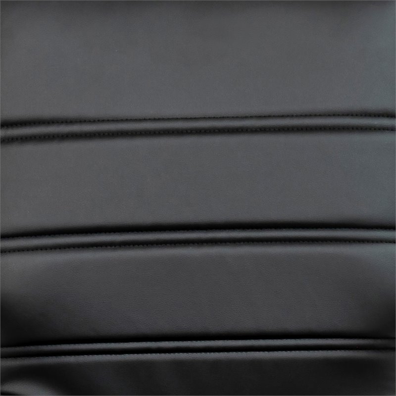 Flash Furniture Leather Mid-Back Office Swivel Chair in Black