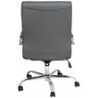 Flash Furniture Leather Mid-Back Office Swivel Chair in Gray