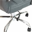 Flash Furniture Leather Mid-Back Office Swivel Chair in Gray