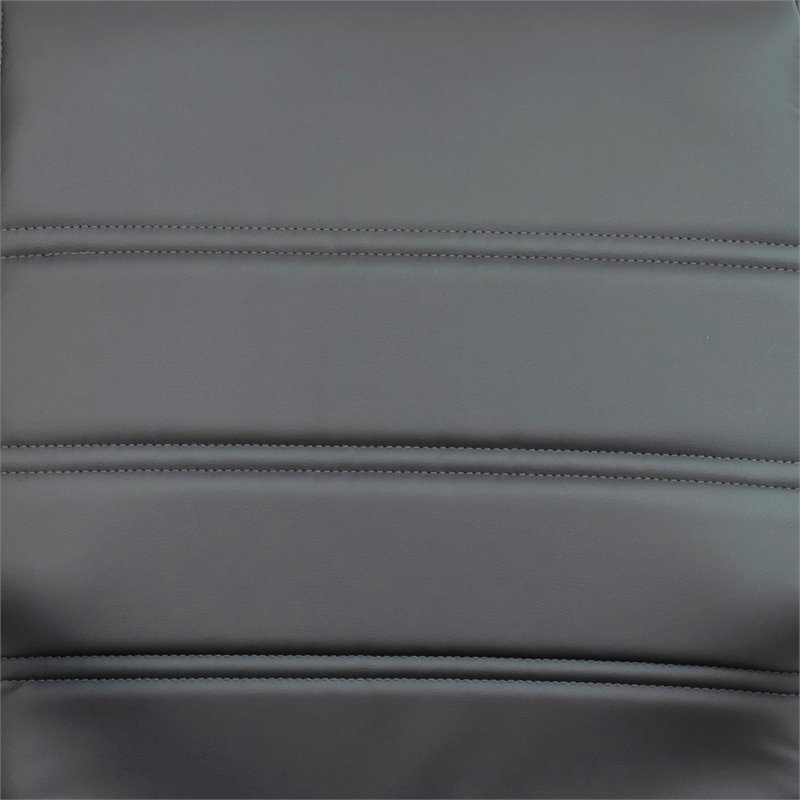 Flash Furniture Leather Mid-Back Office Swivel Chair in Gray
