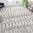 Flash Furniture 8' x 10' Polyester Area Rug in Ivory and Black