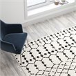 Flash Furniture 8' x 10' Polyester Area Rug in Ivory and Black