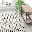 Flash Furniture 8' x 10' Polyester Area Rug in Ivory and Black