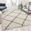 Flash Furniture 5' x 7' Polyester Area Rug in Ivory and Gray