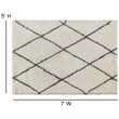 Flash Furniture 5' x 7' Polyester Area Rug in Ivory and Gray