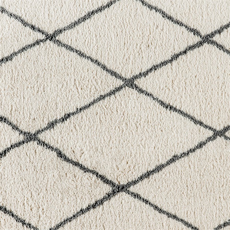 Flash Furniture 5' x 7' Polyester Area Rug in Ivory and Gray