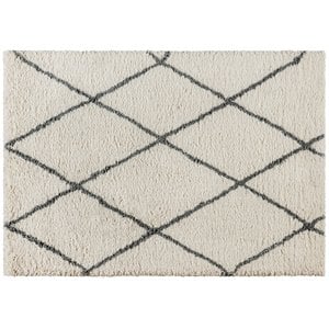 Flash Furniture 5' x 7' Polyester Area Rug in Ivory and Gray